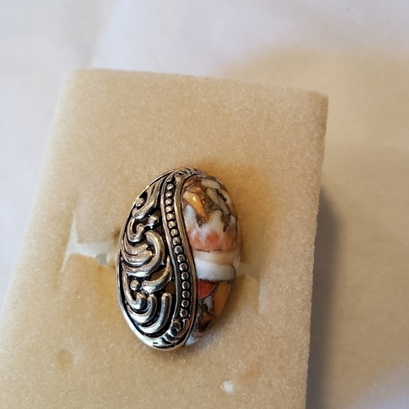 Jtv Spiny Oyster Ring And Earrings NWT - Picture 3 of 14